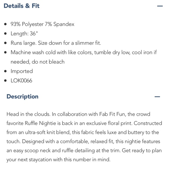 Draper James Ruffle Nightie in Blue Shadow Floral, New w/ Tags, Size S/M - Picture 13 of 13